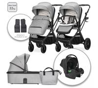 Trio Lorelli Glory Grey + Silla de Coche i-Size R129 Carga Máxima 22 Kg