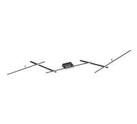 Trio, Plafón, Arvin incl. 1 x LED,SMD,22,0 Watt,2700-6500K,2600 Lm. incl. 1 x LED,SMD,8,0 Watt, Cuerpo: Metal, estera negra A:245,0cm, L:50,0cm, A:8,5cm Interruptores separados,