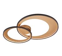 Trio, Plafón, Granada incl. 1 x LED,SMD,36,0 Watt,3000K,3250 Lm. Cuerpo: Metal, estera negra A:85,0cm, L:60,0cm, A:8,5cm Regulable mediante interruptor,IP20