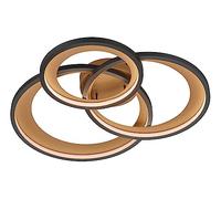 Trio, Plafón, Granada incl. 1 x LED,SMD,36,0 Watt,3000K,4300 Lm. Cuerpo: Metal, estera negra A:71,5cm, L:63,0cm, A:10,5cm Regulable mediante interruptor,IP20