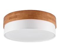 Trio, Plafón, Seasons 3xE27, max.40,0 W Tela, Blanco, Cuerpo: Metal, Níquel mate Ø:50,0cm, A:22,0cm IP20,Sin bombilla