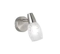 TRIO R80021007 - Foco de 1 bombilla, AR E14 28 W, metal níquel mate, IP20