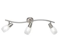 TRIO R80023007 - Foco de 3 bombillas, AR E14 28 W, metal níquel mate, IP20