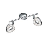 Trio R82132106 - Foco de 2 bombillas, SMD LED, 4,5 W, 400 lm, 3000K metal cromo IP20
