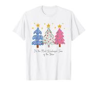 Trío Retro de árbol de Navidad It's The Most Wonderful Time Camiseta