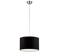 Trio Serie 3033 - Lámpara colgante, E27, pantalla de algodón negro