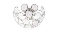 Trio Serie 3090 - Plafón con 3 luces, bombillas excluidas, E14, 40 W, 230 V, A++, E, IP20, alto 25 cm, diámetro 45 cm, metal, cromo