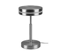 TRIO, Sobremesa, Franklin incl. 1 x LED,SMD,6,0 Watt,3000K,700 Lm. Plástico, Negro, Cuerpo: Metal, Níquel mate Ø:14,0cm, A:25,0cm Cable de interruptor,IP20,Fuente de luz no reemplazable