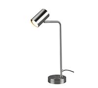 Trio, Sobremesa, Marley 1xGU10, max.5,0 W Cuerpo: Metal, Níquel mate A:12,0cm, A:45,0cm, P:25,0cm Interruptor,IP20,Sin bombilla