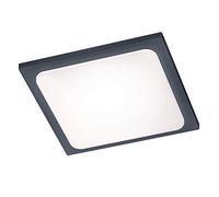 Trio Trave - Plafón exterior LED, 18 W, 1000 lm, color blanco y negro