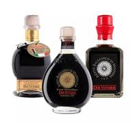 Trío Vinagre Balsámico de Modena IGP Due Vittorie - Oro Argento Familia 250 ml x 3