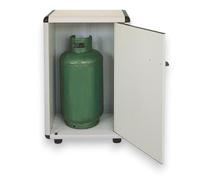 TRIOPLAST Armadietto in Resina 1 anta Porta bombole da esterno 40x45x90h cm con Due ripiani Easy