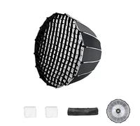 Triopo 23,6 pulgadas/60 cm Softbox parabólico Bowens Mount Soft Boxes con Rejilla de Nido de Abeja, configuración rápida, para Aputure 120d Light Dome Godox SL60w NEEWER RGB CB60 Bowens Mount Lights