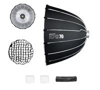 Triopo 27.5inch/70cm Softbox parabólico Bowens Mount Soft Boxes con Rejilla de Nido de Abeja, configuración rápida, para Aputure 120d Light Dome Godox SL60w NEEWER RGB CB60 Bowens Mount Lights