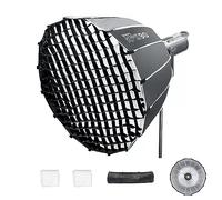 Triopo 35,4 pulgadas/90 cm Softbox parabólico Bowens Mount Soft Boxes con Rejilla de Nido de Abeja, configuración rápida, para Aputure 120d Light Dome Godox SL60w NEEWER RGB CB60 Bowens Mount Lights