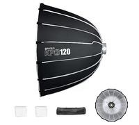 Triopo Softbox parabólico de 47,2 pulgadas/120 cm Cajas Blandas con Montura Bowens, configuración rápida, para Aputure 120d Light Dome Godox SL60w NEEWER RGB CB60 y Otras Luces con Montura Bowens