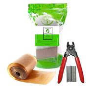 Tripa de Colágeno 45mm / 10m + Grapadora para Carne + 60 Grapas Metálicas