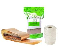 Tripa de Colágeno 80 mm / 5 m + Cuerda de Cocina 80 m - Kit para Elaboración de Embutidos y Fiambres de Gran Calibre