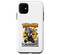 Tripe and Swipe Funny Zebra Kung Fu Martial Arts Cartoon Carcasa para iPhone 11