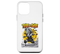 Tripe and Swipe Funny Zebra Kung Fu Martial Arts Cartoon Carcasa para iPhone 12 Mini
