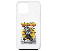 Tripe and Swipe Funny Zebra Kung Fu Martial Arts Cartoon Carcasa para iPhone 12 Pro MAX