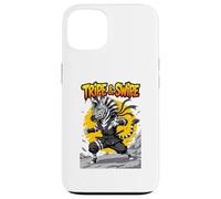 Tripe and Swipe Funny Zebra Kung Fu Martial Arts Cartoon Carcasa para iPhone 13