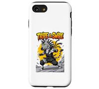 Tripe and Swipe Funny Zebra Kung Fu Martial Arts Cartoon Carcasa para iPhone SE (2020) / 7/8