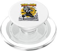 Tripe and Swipe Funny Zebra Kung Fu Martial Arts Cartoon PopSockets PopGrip para MagSafe
