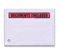 Triplast 200 billeteras A5 impresas para documentos (225 x 165 mm) | Despega y sella sobres de plástico transparente/mangas/bolsillos/carteras. Adjunta facturas, listas de embalaje y notas de entrega a paquetes