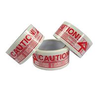 Triplast 48 mm x 66 m Caution Printed Low Noise Parcel Packing Tape (Pack of 12)