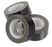 triplast 50 mm x 50 m fuerte Gaffa Duct Tape - Negro (Pack de 12)