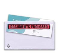 Triplast 5000 x DL impreso documento cerrado (230 x 110 mm) | Sobres de plástico transparente con cierre autoadhesivo/fundas/bolsillos/carteras | Adjunta facturas, listas de embalaje y notas de