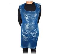 Triplast Delantales desechables de plástico para adultos | Paquete de 100 | Delantales de PVC azul