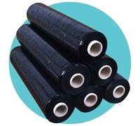 Triplast PS250 - Rollos de plástico color negro para embalaje automático (6 unidades de 400 mm x 250 m)