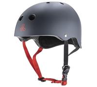 Triple 8 Kopfschutz Brainsaver Double Certification - Casco de Skateboarding, Color Plateado, Talla XS/S