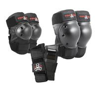 Triple 8 Rodilleras y Coderas Park 3 Pack Set Muñequeras Rodilleras Protectoras Rodilleras, Negro, S