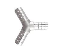 triple acero inoxidable, Stainless Steel Hose Barb Pagoda Tail Tee Elbow Pipe Fittings 6-25mm Yellow(25mm)