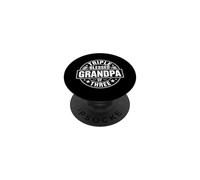Triple Blessed Grandpa of Three Abuelo Orgulloso - PopSockets PopGrip Adhesivo