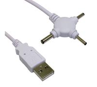 Triple Cabeza USB Energía Cable DC 2,5 mm 3 mm & 3,5 mm DC Conector Jack 1,5 m [1.5 Metros]