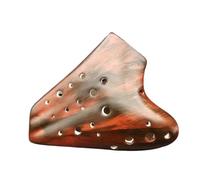 Triple Cerámica Ocarina Alto C Llave 3 Tubos Ahumado Ocarina Instrumento Música Flauta Instrumentos Musicales Profesionales (Color : A)