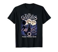 Triple Diosa Fases Lunares Gato Negro Cuervo Serpiente Wiccan Camiseta