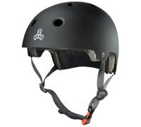 Triple Eight Casco para bicicleta y monopatín con certificación dual V2 Todo negro mate LXL