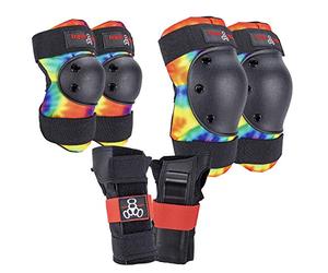 Triple Eight Saver Series 3-Pack Pad Set- Ideal for Skateboarding, In-line Skating, Roller Skating, and Biking