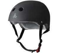 Triple Eight The Certified Sweatsaver Casco de Skateboarding, Unisex, Goma Negra, XL/XXL