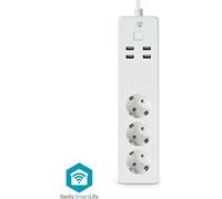 Triple Extensión con Llave y 4x USB (18 mts) - NEDIS