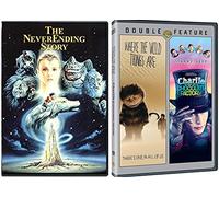 Triple Family Night Charlie & The Chocolate Factory Tim Burton Johnny Depp & Where the Wild Things Are + NeverEnding Story DVD Set Classic Movie Bundle Feature Films