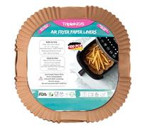 TRIPLE K&S Airfryer - Papel de horno (100 unidades, 7,5-10 L, antiadherente, compatible con Russell Hobbs, Cecotec, Princess XXL Air Fryer, 100 unidades de 23 x 23 cm)