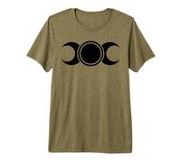 Triple Luna Símbolos Wicca Neopaganismo Diosa Brujería Camiseta Premium