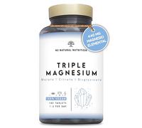Triple Magnesio Complex 2640mg. 450mg Magnesio Elemental, 180 Comprimidos. | 3 Meses de Suministro. con Citrato de Magnesio, Magnesio Bisglicinato y Malato. Comprimidos divisibles, N2 Natural Nutrition