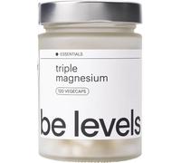 Triple Magnesio Complex - Bisglicinato + Malato + Taurato Magnesio con Vitamina B6-120 Cápsulas - Energía + Recuperación Muscular + Sueño Profundo + Migrañas y Estrés - triple magnesium | be levels